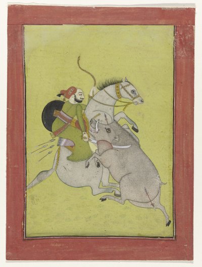 Maharao Umed Singh of Bundi Killing a Wild Boar by Anonymous