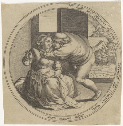 Man Approaches a Seamstress by Anonymous