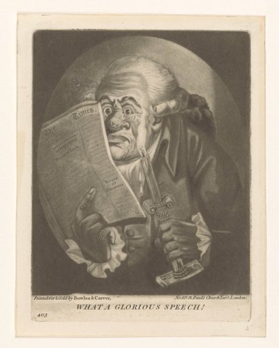 Man Reading the Newspaper by Candlelight by Anonymous