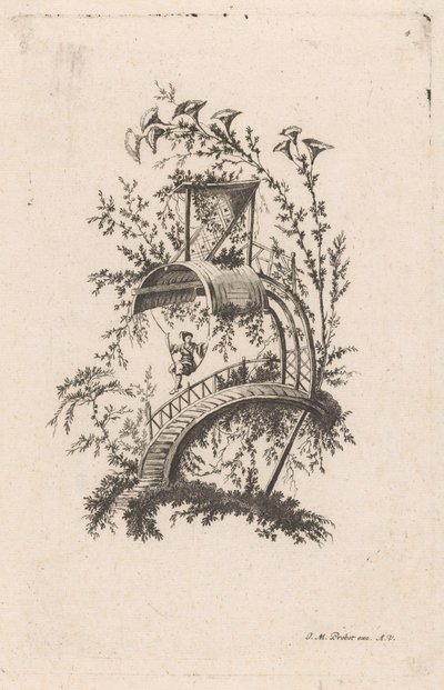 Man on Swing Cahier de six Baraques Chinoises (series title) by Anonymous