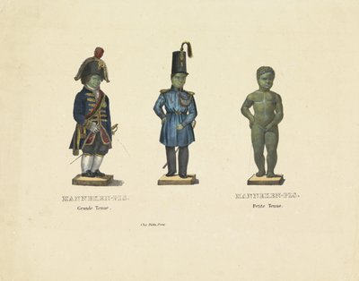 Manneken Pis in Various Outfits, 1817 by Anonymous