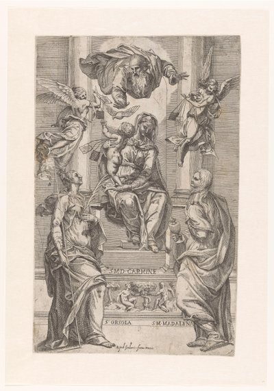 Mary with Child and Saints Ursula and Mary Magdalene by Anonymous