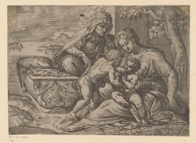 Mary with the Christ Child, John the Baptist, and Elizabeth by Anonymous