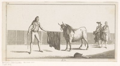 Matador Challenges a Bull by Anonymous