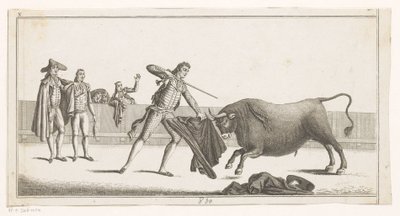 Matador Challenges a Bull (Coleccion de las principales suertes de una corrida de toros series) (Collection of the Main Maneuvers in Bullfighting series) by Anonymous