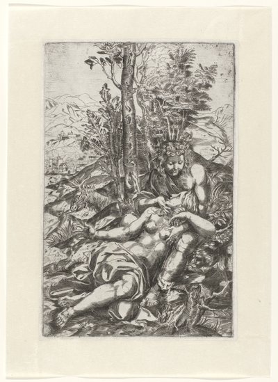 Medoro and Angelica in a Landscape by Anonymous