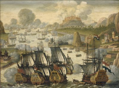 Naval Battle of Vigo Bay, 23 October 1702. Episode from the War of the Spanish Succession by Anonymous
