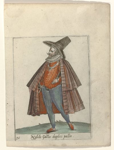 Noble Gaul in Double Cloak (Diversarum Nationum Habitus) by Anonymous