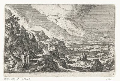 Meeting on the Road, Landscapes with Mythological and Biblical Scenes (series title) by Anonymous