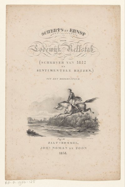Horse Jumping Over River by Anonymous