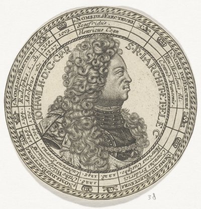 Medal with the Portrait of Johann Wilhelm and the Names of the Electors of the Palatinate by Anonymous