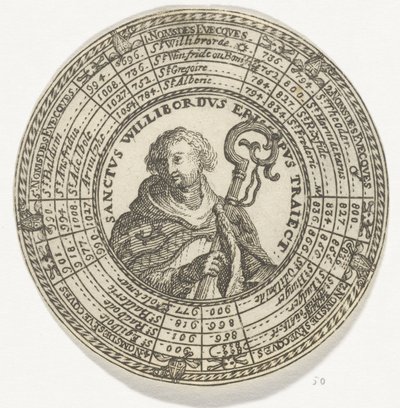 Medal with the Portrait of Saint Willibrord and the Names of the Bishops of Utrecht by Anonymous