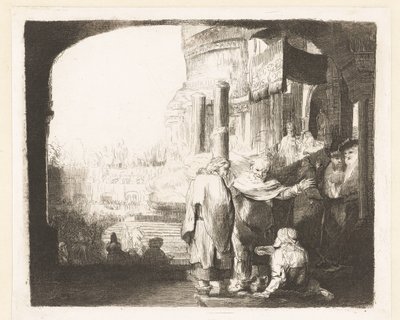 Peter and John healing the cripple at the gate of the temple by Anonymous