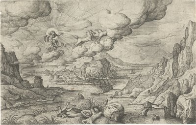Phaethon Riding in the Sun Chariot (Landscapes with Mythological and Biblical Representations) by Anonymous