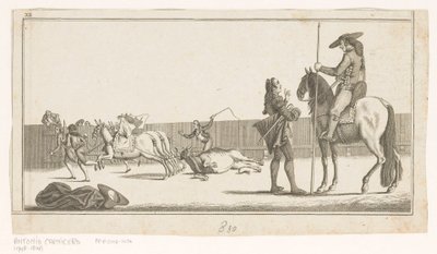 Picador and Matador After Killing the Bull (Collection of the Main Maneuvers in Bullfighting) by Anonymous