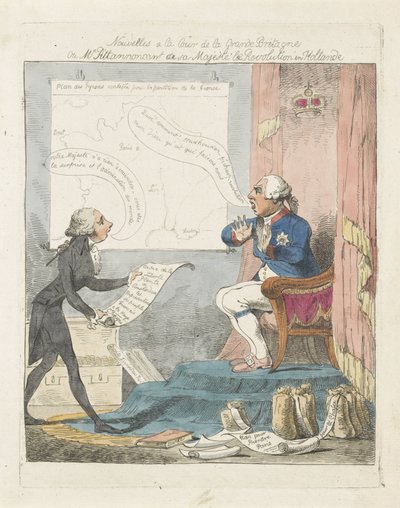 Pitt Brings George III News of the Revolution in the Netherlands, 1795 by Anonymous
