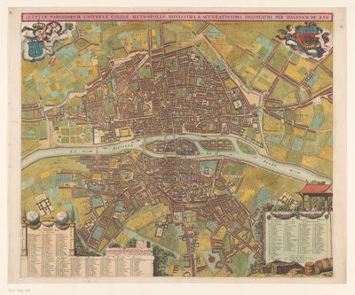 Map of Paris by Anonymous