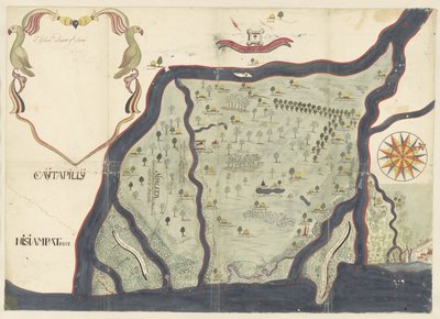 Map of the Island Dieuw or Diewij on the Coromandel Coast, India by Anonymous