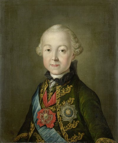 Portrait of Paul I, Emperor of Russia, at a Young Age by Anonymous
