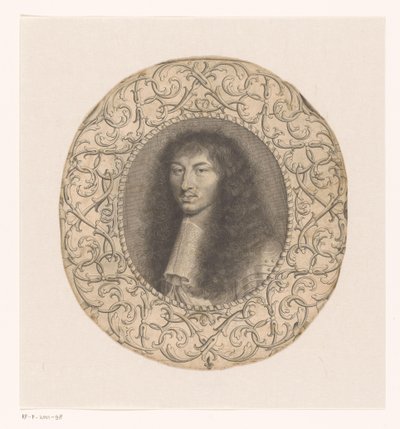 Portrait of Louis XIV Surrounded by an Ornamental Frame with Arabesques by Anonymous
