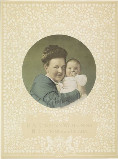Portrait of Wilhelmina, Queen of the Netherlands, and Juliana, Queen of the Netherlands by Anonymous