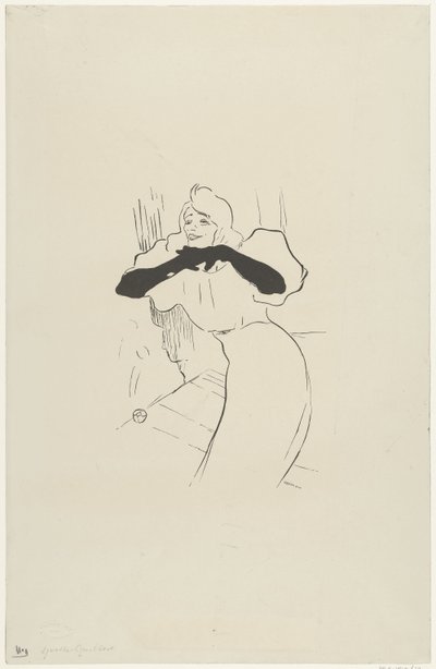 Portrait of Actress Yvette Guilbert Performing in Linger Longer Loo by Anonymous