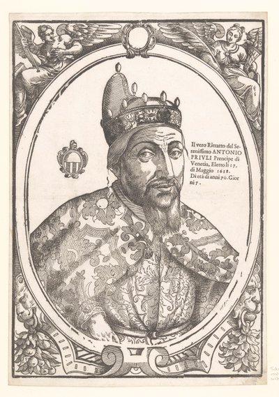 Portrait of Doge Antonio Priuli (title on object) by Anonymous
