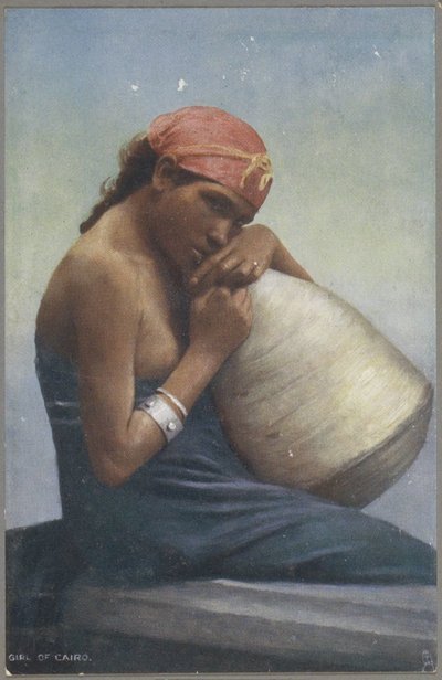 Portrait of a Girl with a Jug from Cairo by Anonymous