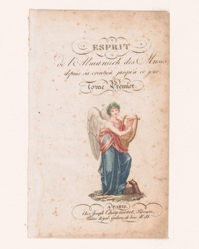 Poetry (Title Page for: René de Chazet, The Spirit of the Almanac of the Muses, 1813. Decorations for the Town Hall During the Marriage of Napoleon) by Anonymous