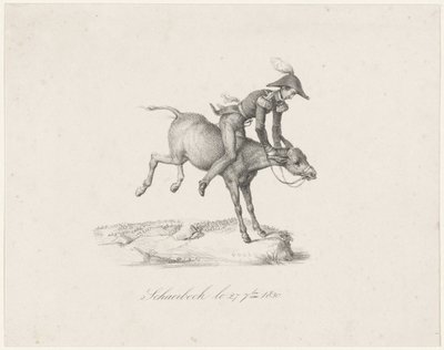 Prince Frederick on the Donkey, 1830 (Schaerbeck le 27 7bre 1830) by Anonymous