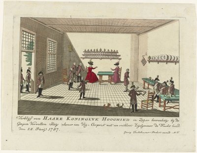 Princess of Orange in the Waiting Room at Goejanverwellesluis, 1787 (title on object) by Anonymous