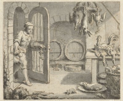 City Rat and Country Rat (Designs for Illustrations for a Edition of Jean de la Fontaine