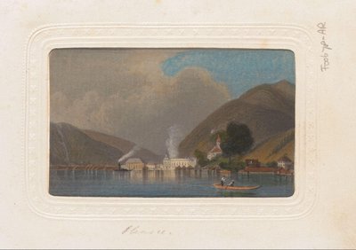 Reproduction of a Print of a View of Ebensee in Austria by Anonymous