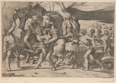 Abduction of a Woman by a Man and a Satyr (Battle between the Lapiths and Centaurs, series title) by Anonymous