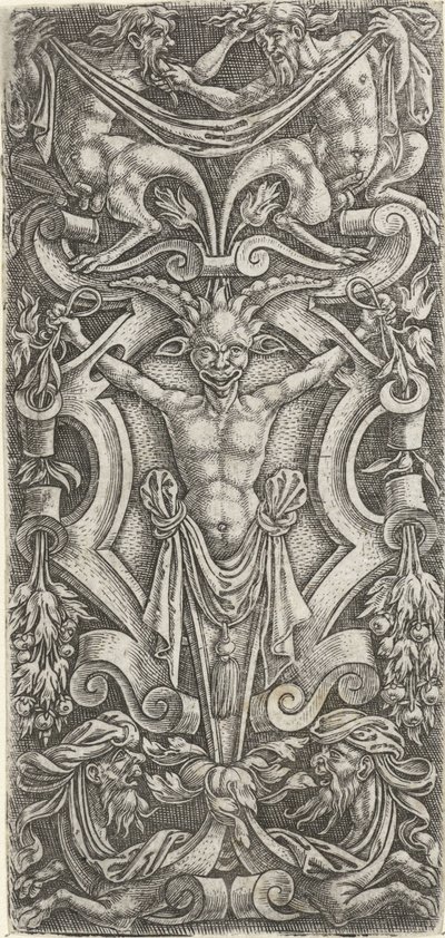 Shield of Cartouche with a Herm by Anonymous