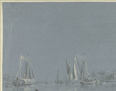 Boats on the Water, with a Rowboat in the Foreground by Anonymous