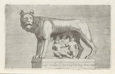 Sculpture of the Capitoline Wolf Suckling the Twins Romulus and Remus by Anonymous