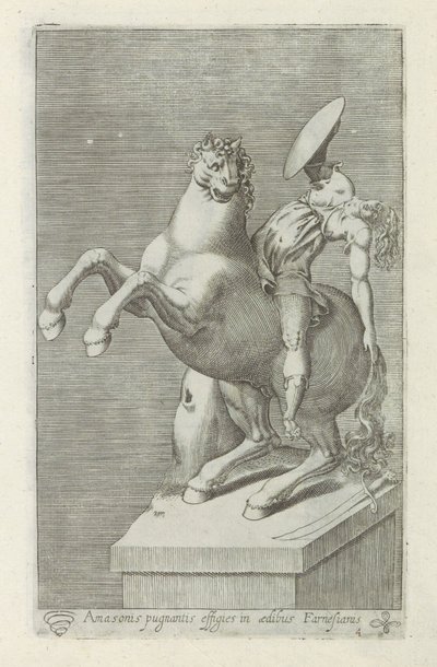 Sculpture of an Amazon on Horseback by Anonymous