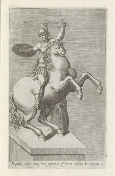 Sculpture of a Roman Soldier on Horseback by Anonymous