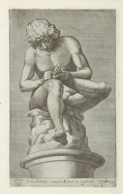 Sculpture of a boy with a thorn in his foot by Anonymous