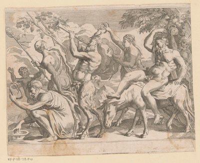 Silenus with Satyrs and Maenads by Anonymous