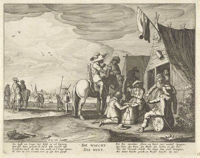 Soldiers in Front of an Inn by Anonymous