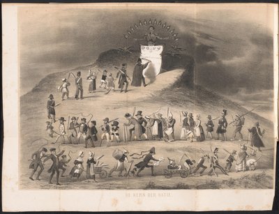 Caricature in Leiden Student Almanac, 1854 by Anonymous
