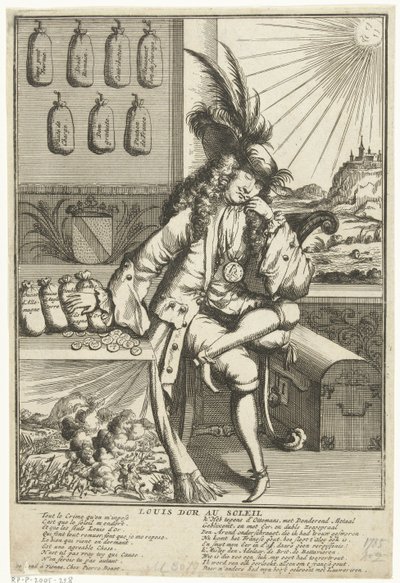 Caricature of Louis William of Baden-Baden, 1705 by Anonymous
