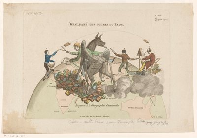 Caricature of the Universal Geographies by Conrad Malthe-Brun by Anonymous