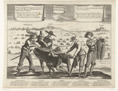 Satire on the Spaniards after the Loss of Breda, Thionville, Perpignan, Portugal, and Catalonia, 1643 by Anonymous