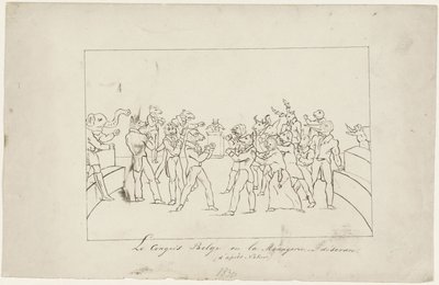Caricature of the Disagreement in the Belgian National Congress over Electing a King, 1831 by Anonymous