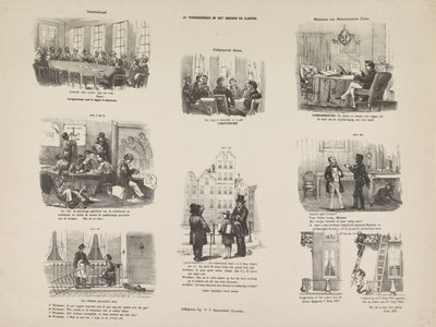 Caricature on a Regulation in Utrecht on Building and Demolition, 1857 by Anonymous