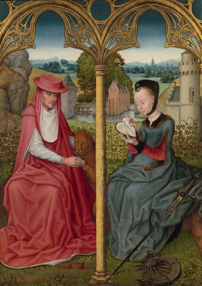 St Jerome and St Catherine of Alexandria by Anonymous