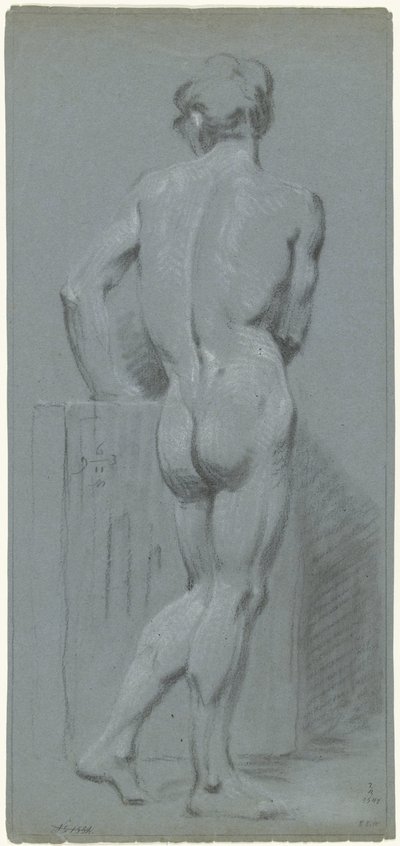Standing Male Nude, Seen from the Back, Slightly to the Right by Anonymous